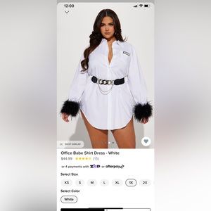 Fashion Nova office babe shirt xl new